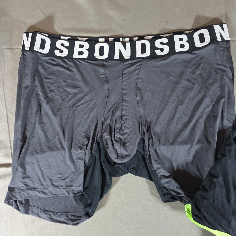 Bonds Underwear Anti-Chafing Boxer 3XL 3 Pack La Femme Nikita/Black & Green